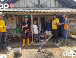 Polsek Kasembon Berikan Bantuan Bahan Bangunan dan Sembako, Bantu Warga Terdampak Bencana Alam