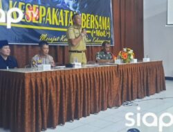 Forkopimcam Mojoroto Gelar Deklarasi Damai 5 Perguruan Pencak Silat, Kapolsek Berharap Para Pesilat Rukun dan Damai