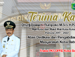 Terimakasih Ibu Dewanti Rumpoko dan Bapak Punjul Santoso Dari Fraksi PKS DPRD Kota Batu