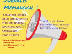 Kecam Prilaku Oknum Pejabat dan Pegawai Kemenag Pelaku Pengusiran Wartawan