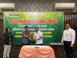 Kejari Kab.Kediri Tanda Tangani MOU, Pendampingan Hukum dengan Perum Bulog Kancab Kediri