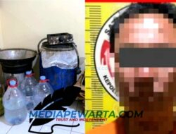 Ungkap Kasus Produksi Miras Tanpa Ijin di Tulungagung,Tersangka dan Barang Bukti