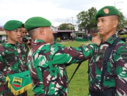 Dandim 0309/Solok Pimpin Upacara Mingguan dan Korp Kenaikan Pangkat Periode 01 April 2023