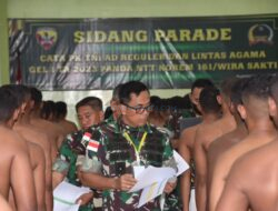 Korem 161/WS Mengelar Sidang Parade Cata PK Gel -I Sub Panda NTT Tahun 2023.