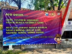 Edukasi Jaga Kondusifitas Kamtibmas, Polresta Sidoarjo Sebar Imbauan ke Masyarakat