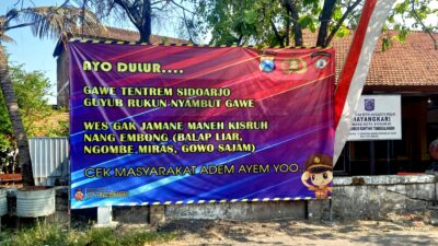 Edukasi Jaga Kondusifitas Kamtibmas, Polresta Sidoarjo Sebar Imbauan ke Masyarakat