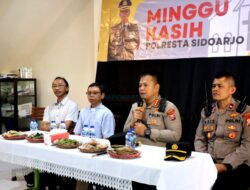 Dekatkan Polri Dengan Umat Kristiani, Program Minggu Kasih Digiatkan Polresta Sidoarjo