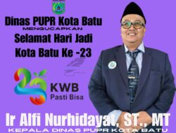 Dinas PUPR Kota Batu mengucapkan Selamat Hari Jadi Kota Batu Ke – 23  Ir Alfi Nurhidayat, ST., MT Kepala Dinas PUPR Kota Batu