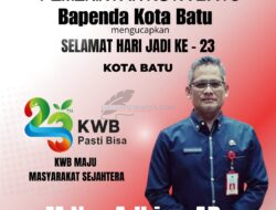 Badan Pendapatan Daerah ( Bapenda ) kota Batu mengucapkan Selamat Hari Jadi Ke – 23 Kota Batu