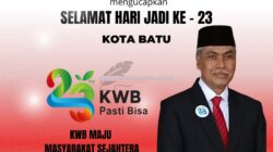 Dinas Pendidikan Kota Batu mengucapkan Selamat Hari Jadi Ke – 23 Kota