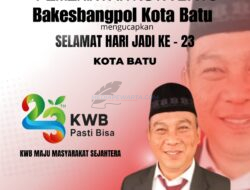 Bakesbangpol kota Batu mengucapkan Selamat Hari Jadi Ke – 23 Kota Batu