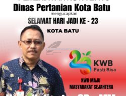 Dinas Pertanian Kota Batu mengucapkan Selamat Hari Jadi Ke – 23 Kota Batu