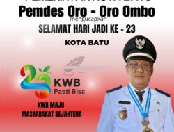 Pemerintah Desa Oro – Oro Ombo mengucapkan Selamat Hari Jadi Kota Batu Ke – 23