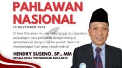 Dinas Perhubungan Kota Batu mengucapkan Selamat Hari Pahlawan Nasional