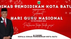 Dinas Pendidikan kota Batu mengucapkan Selamat Hari Guru Nasional