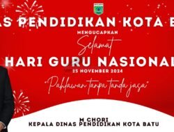 Dinas Pendidikan kota Batu mengucapkan Selamat Hari Guru Nasional