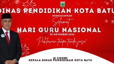 Dinas Pendidikan kota Batu mengucapkan Selamat Hari Guru Nasional