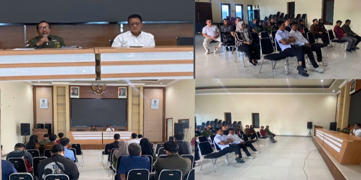 Foto suasana audiensi antara pemerintah desa, pengurus PPA BIRR, dan puluhan pelaku usaha di Gedung Serbaguna Desa Oro-Oro Ombo, membahas wajib tanam pohon."